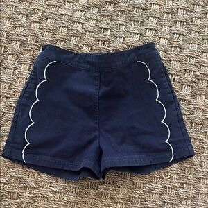 Bella Bliss Blue Scalloped Trim Shorts